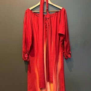 100% Pure Silk Red Dress